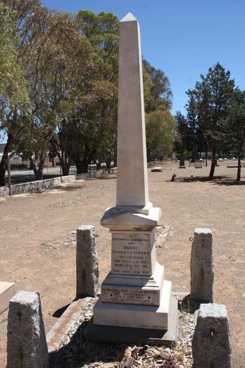 MERWE Daniel Pieter, v.d. 1864-1916 &amp; Magdalena J. GROENEWALD 1868-1928