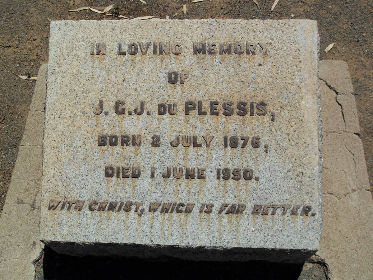 PLESSIS J.G.J., du 1876-1950
