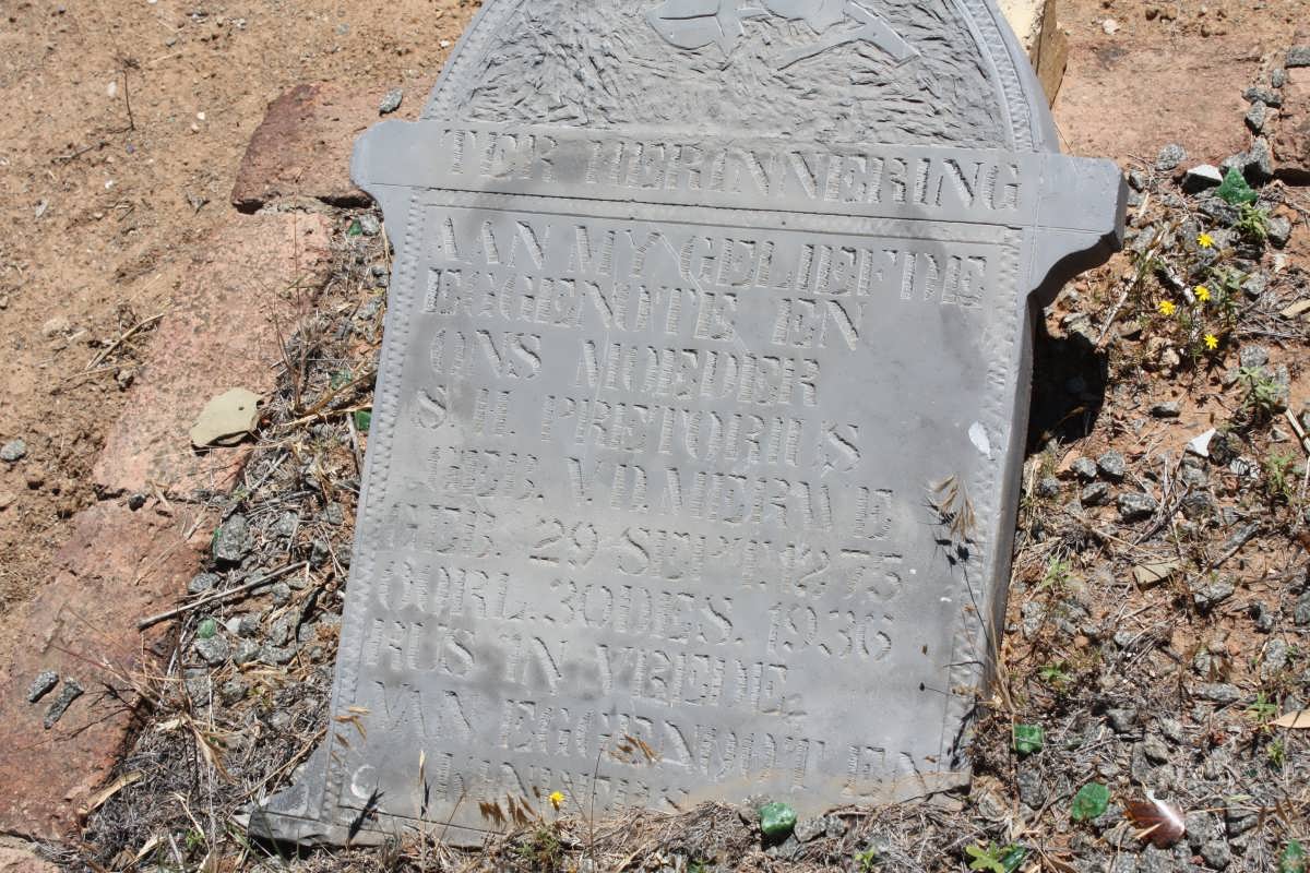 PRETORIUS S.H. nee V.D. MERWE 1875-1936