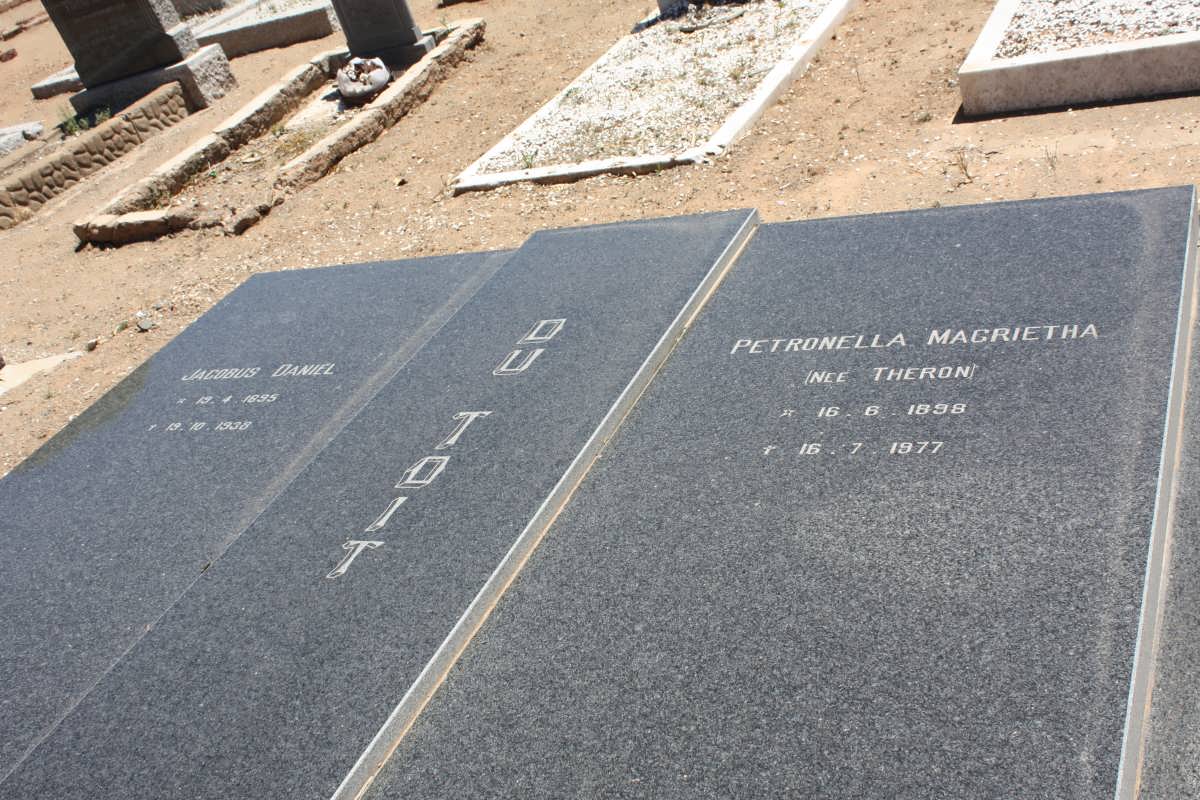 TOIT Jacobus Daniel, du 1895-1938 &amp; Petronella Magrietha THERON 1898-1977