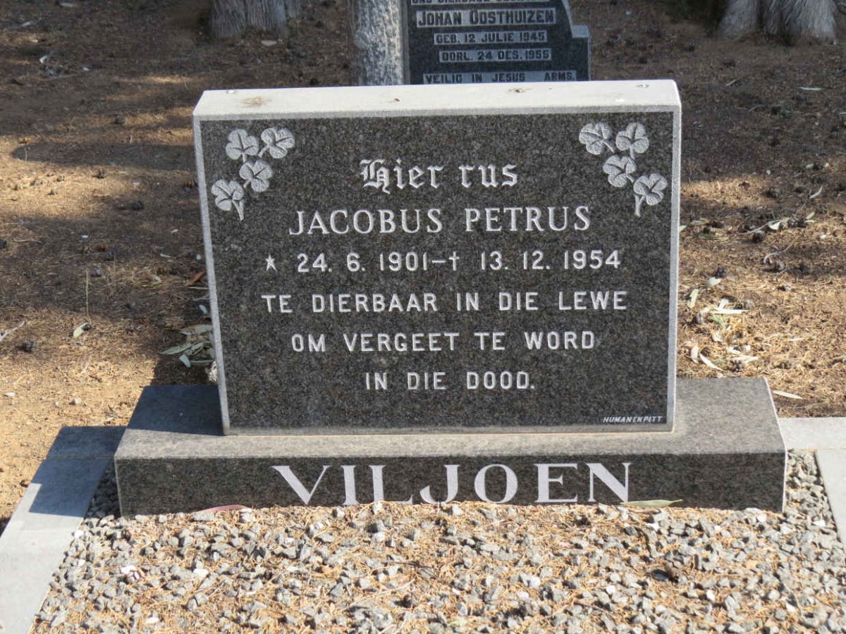 VILJOEN Jacobus Petrus 1901-1954