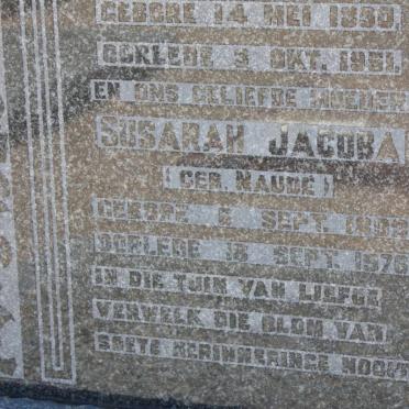 VISSER Christiaan Abraham 1890-1951 &amp; Susarah Jacoba NAUDÉ 1893-1976