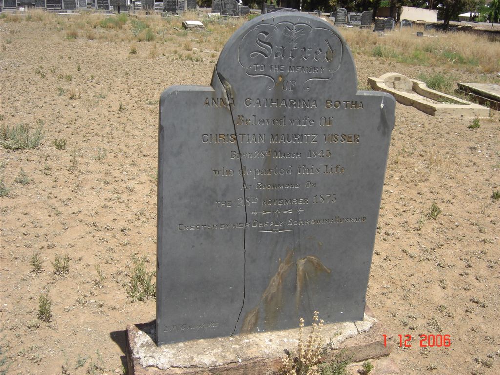 VISSER Anna Catharina nee BOTHA 1845-1875