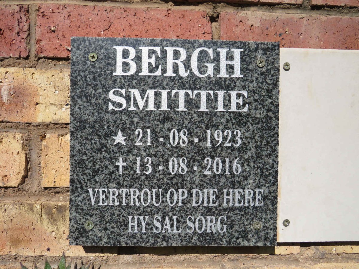 BERGH Smittie 1923-2016