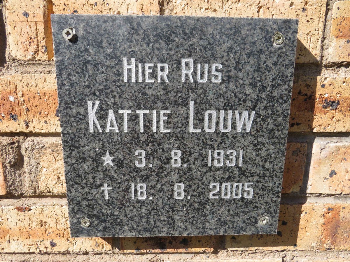 LOUW Kattie 1931-2005