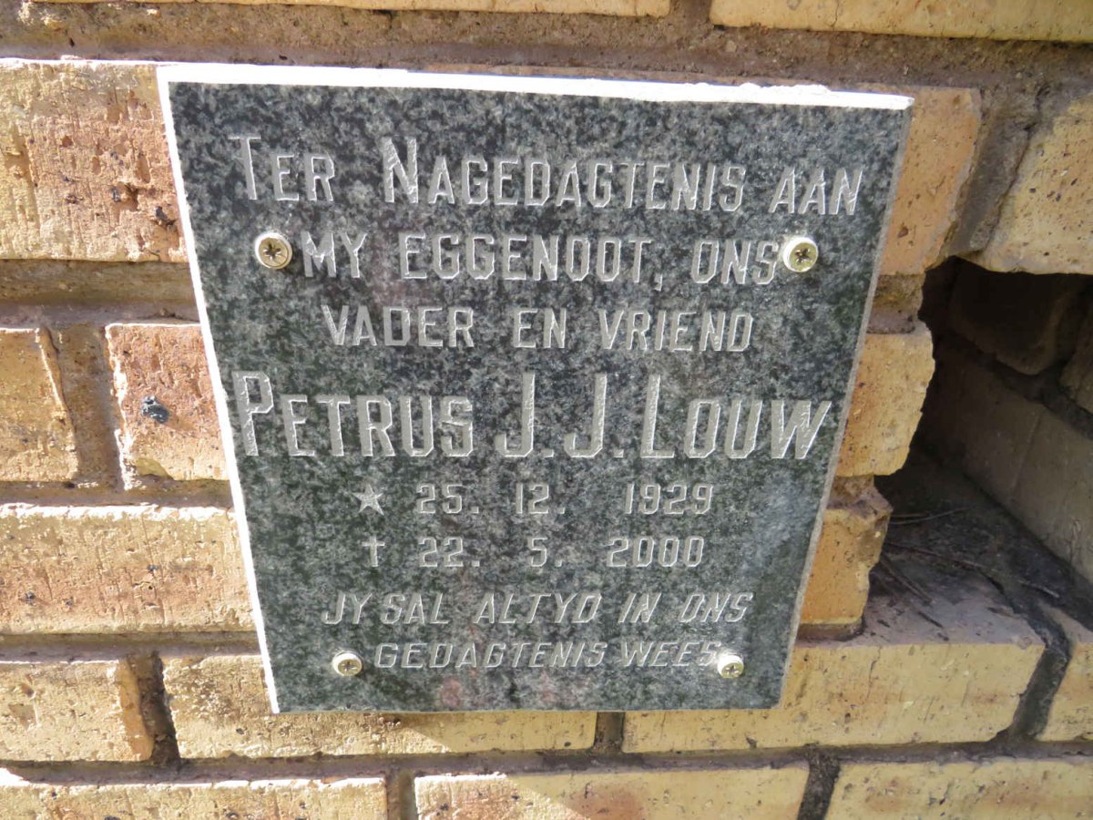 LOUW Petrus J.J. 1929-2000