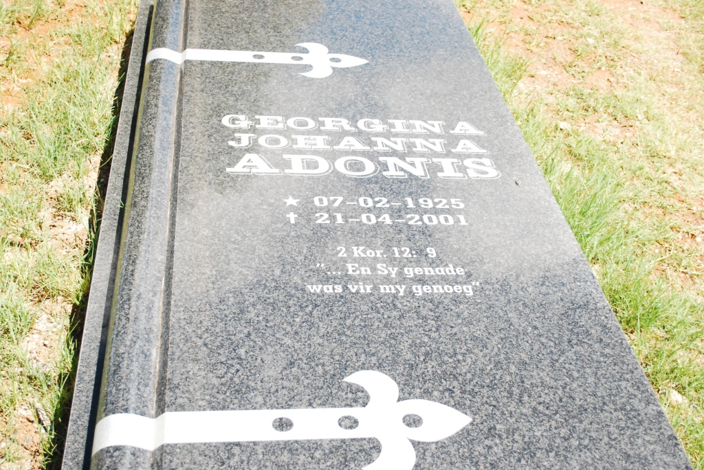 ADONIS Georgina Johanna 1925-2001