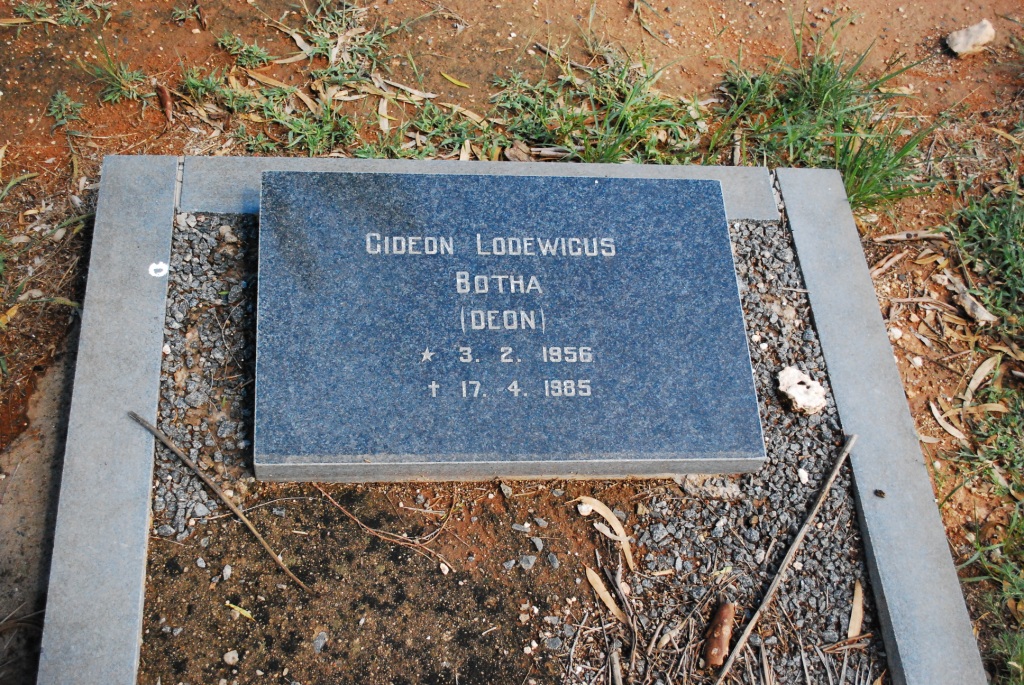 BOTHA Gideon Lodewicus 1956-1985