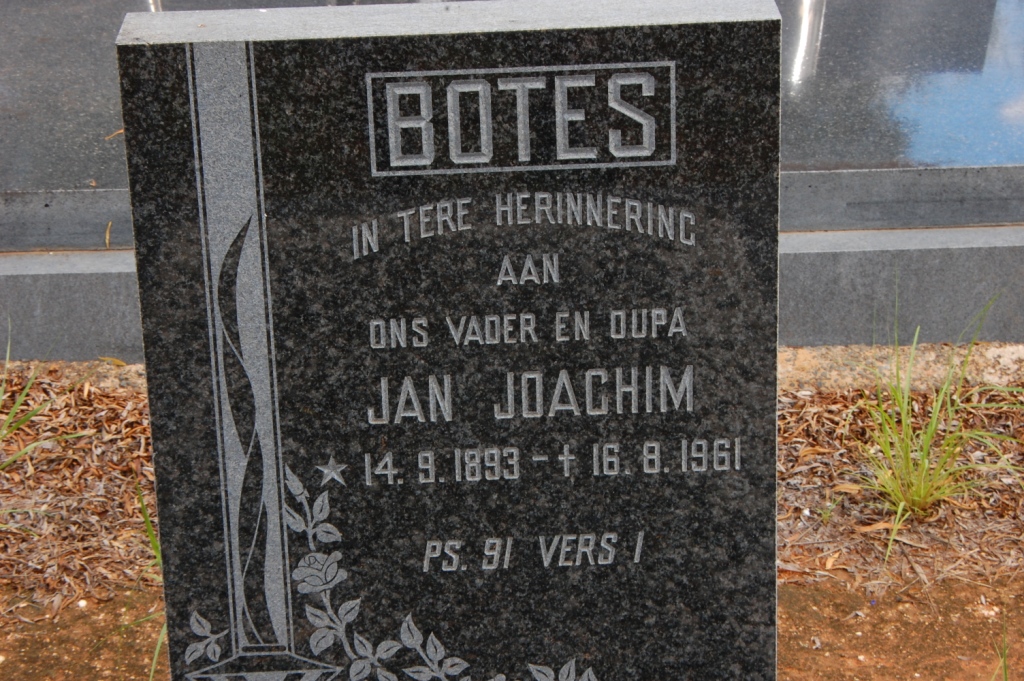 BOTES Jan Joachim 1893-1961