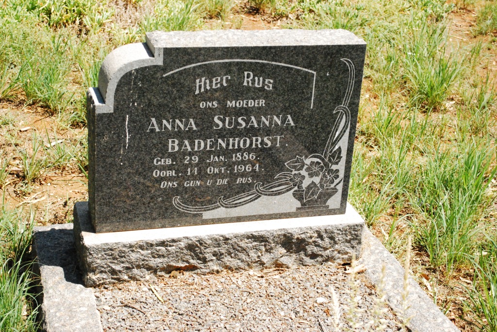 BADENHORST Anna Susanna 1886-1964