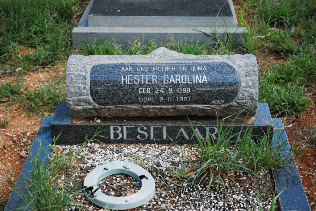 BESELAAR Hester Carolina 1899-1991