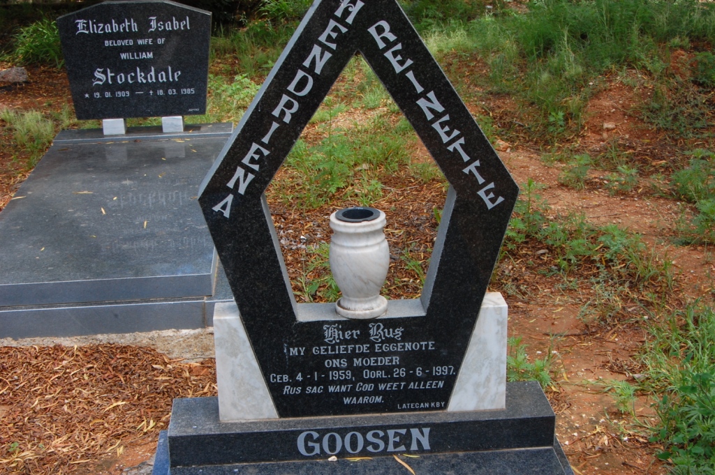GOOSEN Hendriena Reinette 1959-1997