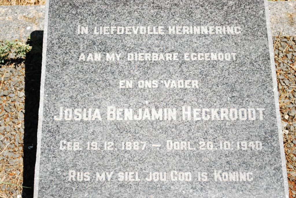 HECKROODT Joshua Benjamin 1887-1940