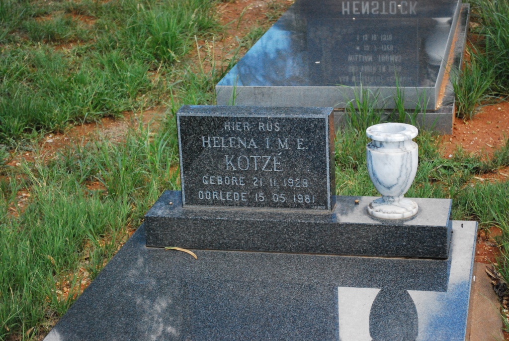 KOTZE Helena I.M.E. 1928-1981