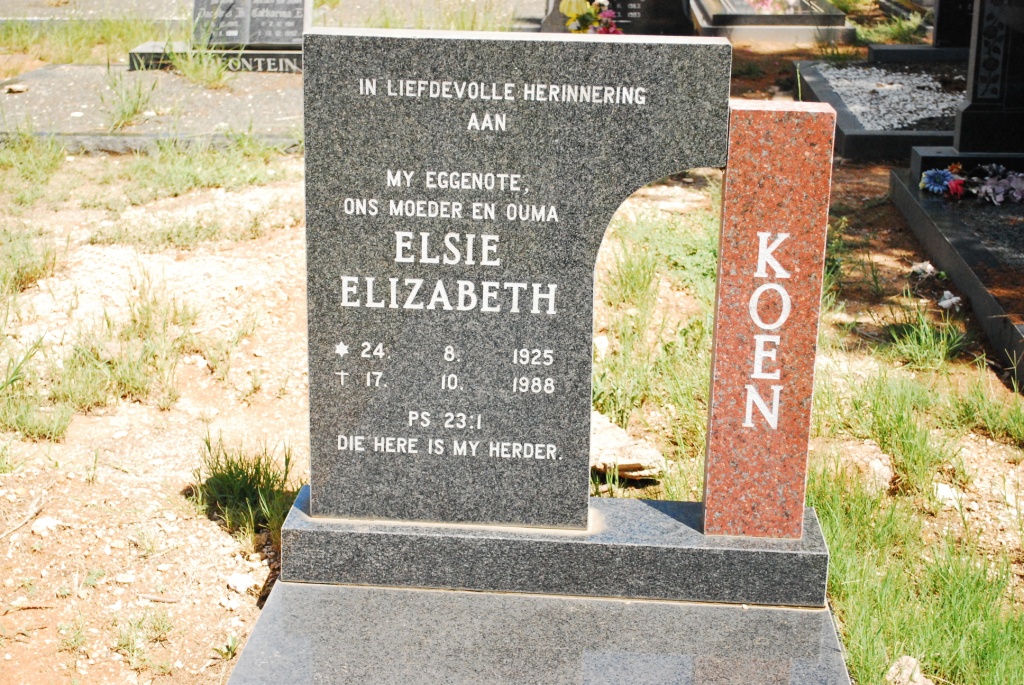 KOEN Elsie Elizabeth 1925-1988