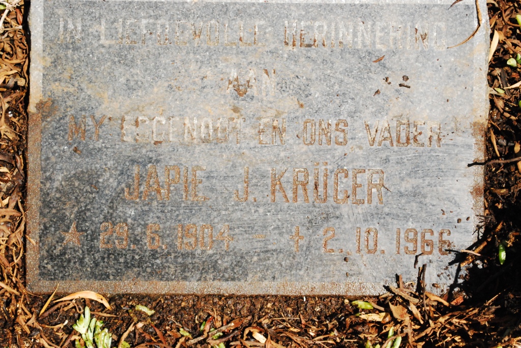 KRUGER Japie J. 1904-1966