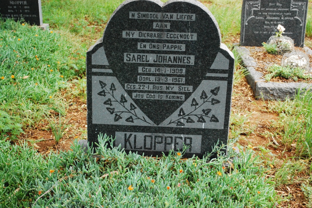 KLOPPER Sarel Johannes 1908-1961