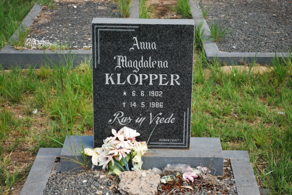KLOPPER Anna Magdalena 1902-1986