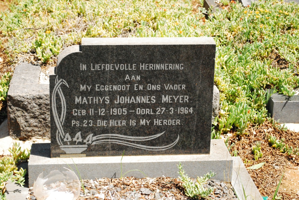 MEYER Mathys Johannes 1905-1964
