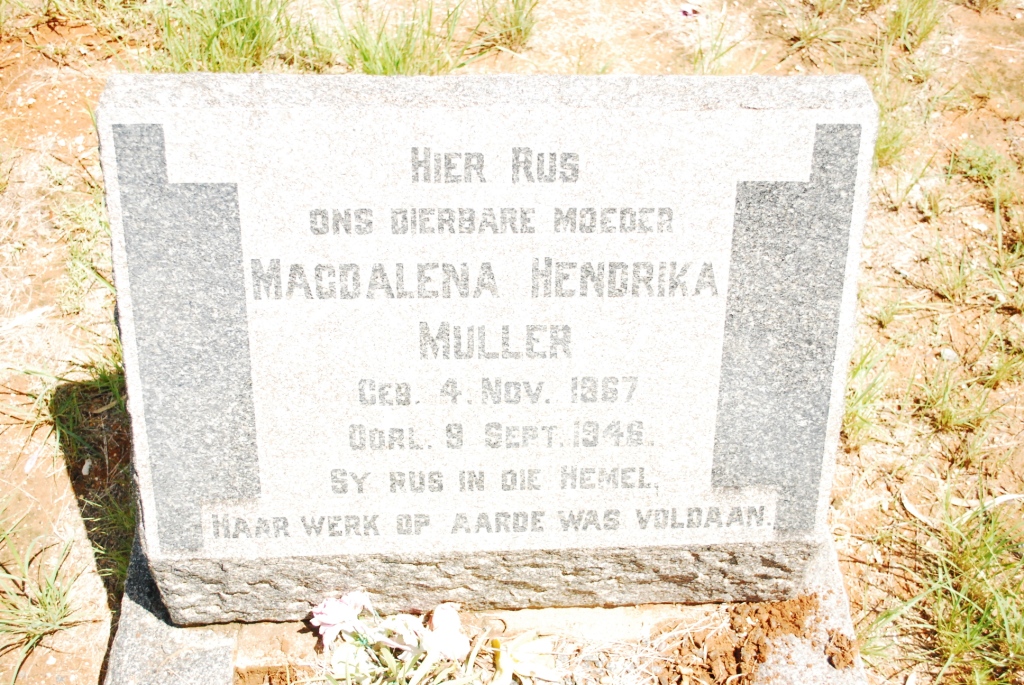 MULLER Magdalena Hendrika 1867-194?