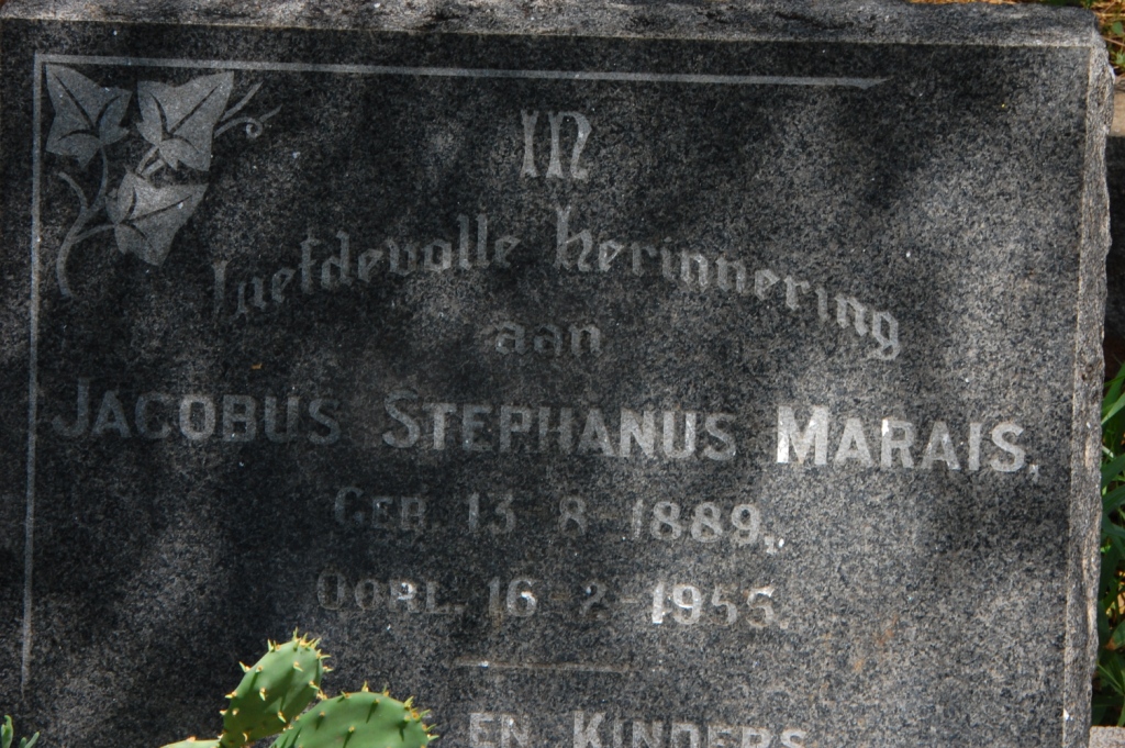 MARAIS Jacobus Stephanus 1889-1955