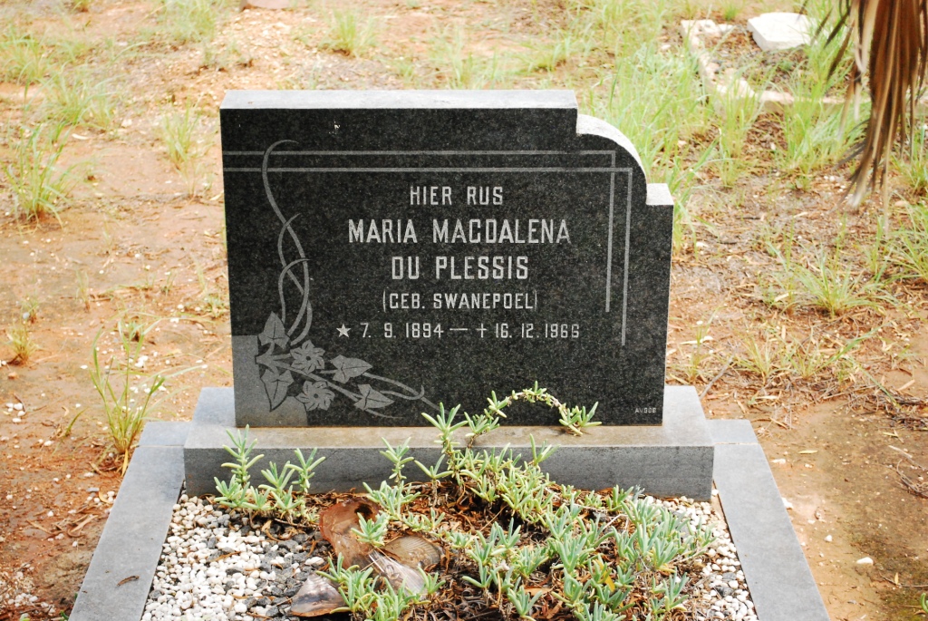 PLESSIS Maria Magdalena, du nee SWANEPOEL 1894-1966