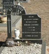 PLESSIS Nicolaas Stefanus, du 1908-1983