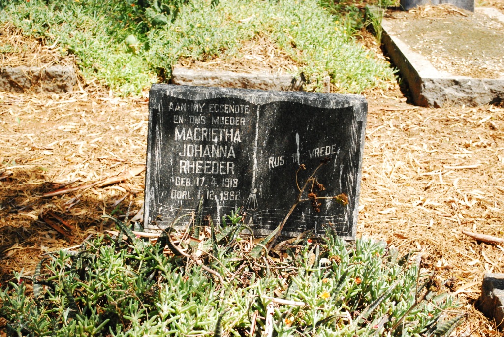RHEEDER Magrietha Johanna 1919-1962