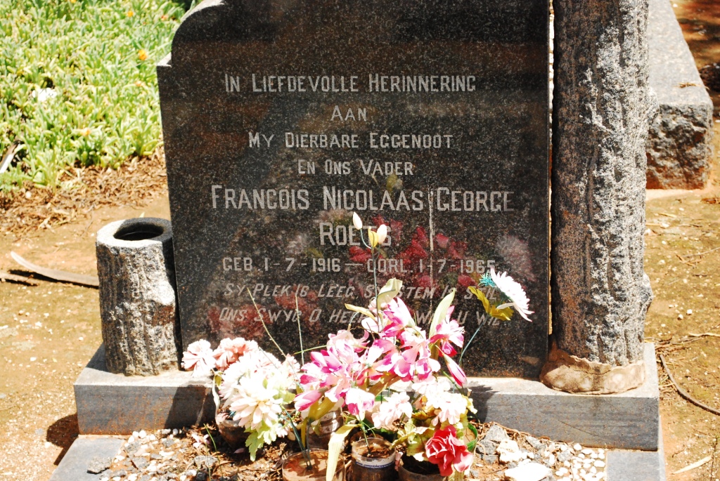 ROETS Francois Nicolaas George 1916-1965