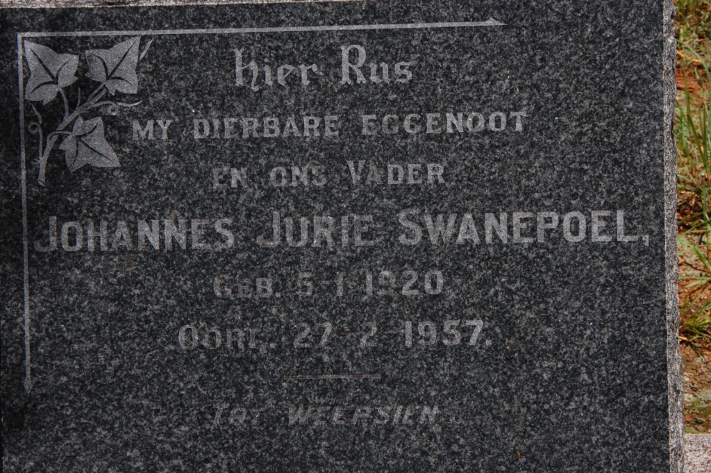 SWANEPOEL Johannes Jurie 1920-1957