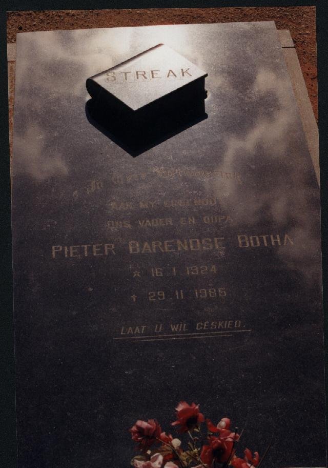 STREAK Pieter Barendse Botha 1924-1985