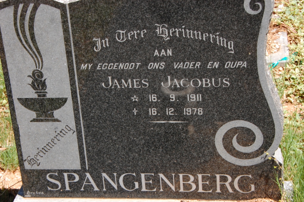 SPANGENBERG James Jacobus 1911-1978