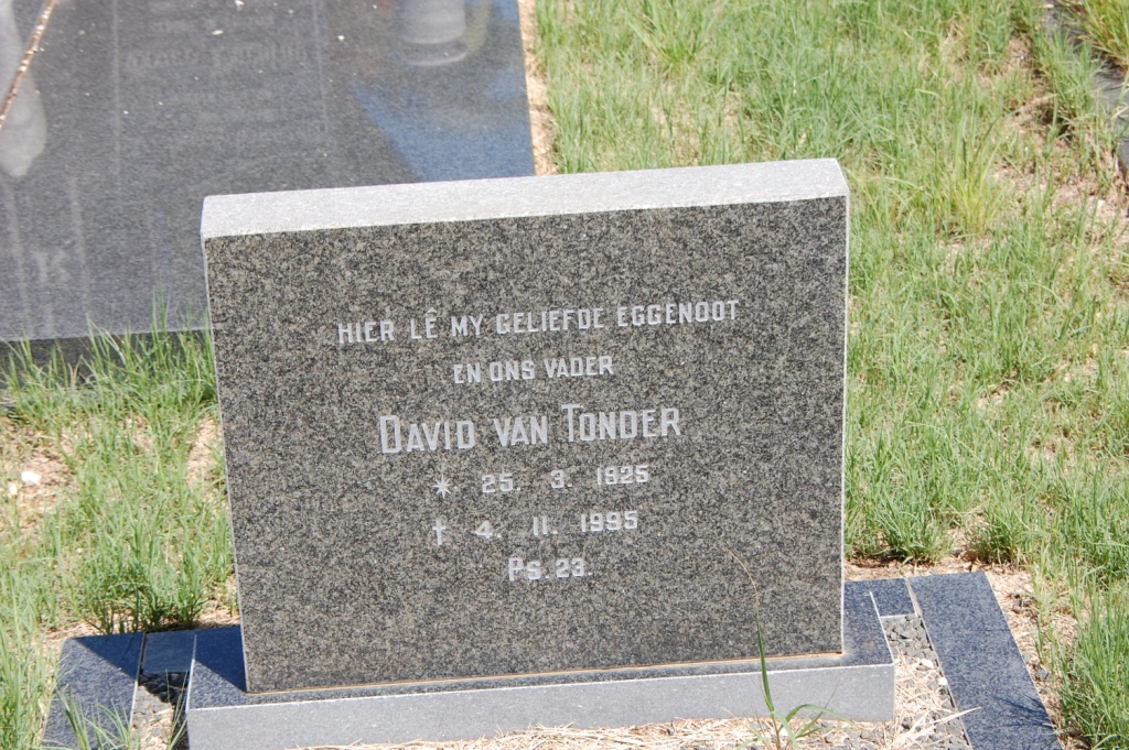 TONDER David, van 1925-1995