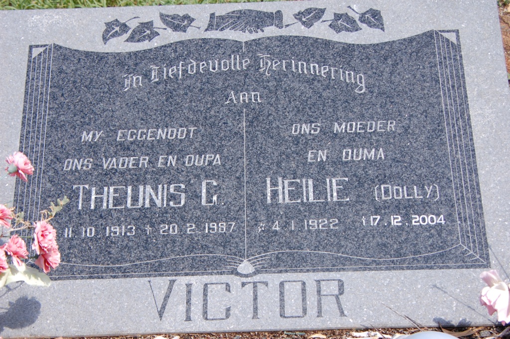 VICTOR Theunis G. 1913-1987 &amp; Heilie 1922-2004