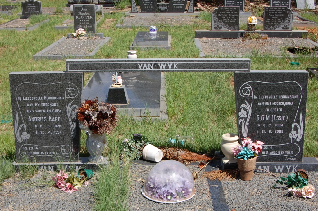 WYK Andries Karel, van 1929-1994 &amp; G.G.M. 1934-2008