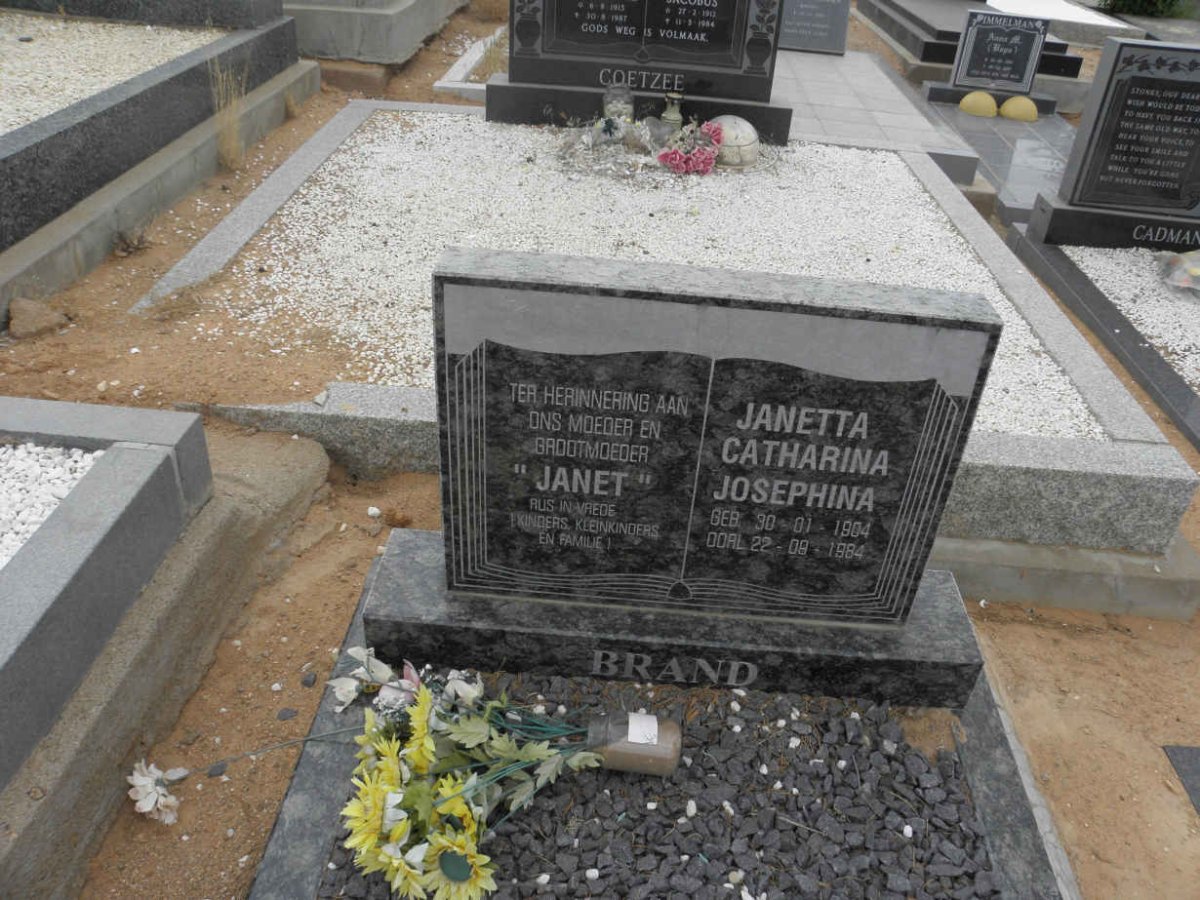 BRAND Janetta Catharina Josephina 1904-1984