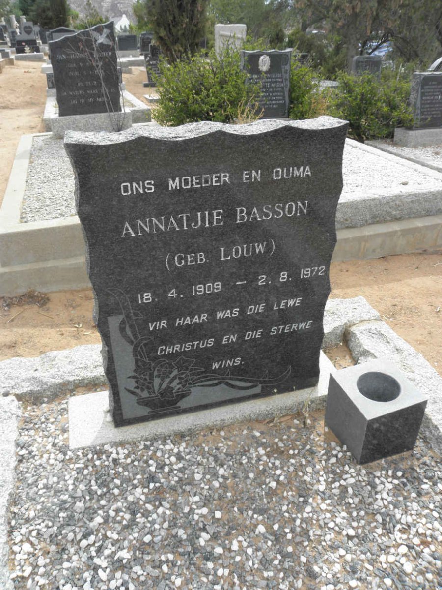 BASSON Annatjie nee LOUW 1909-1972