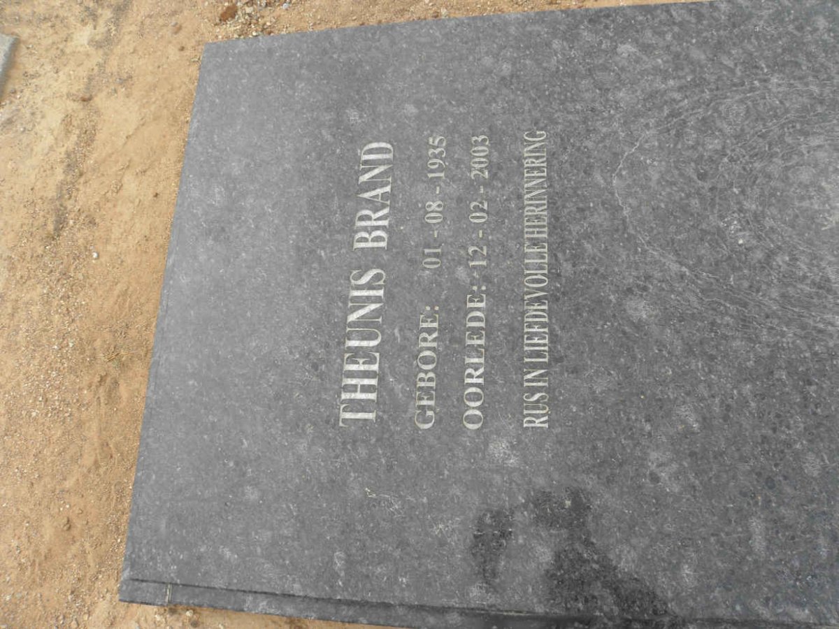 BRAND Theunis 1935-2003