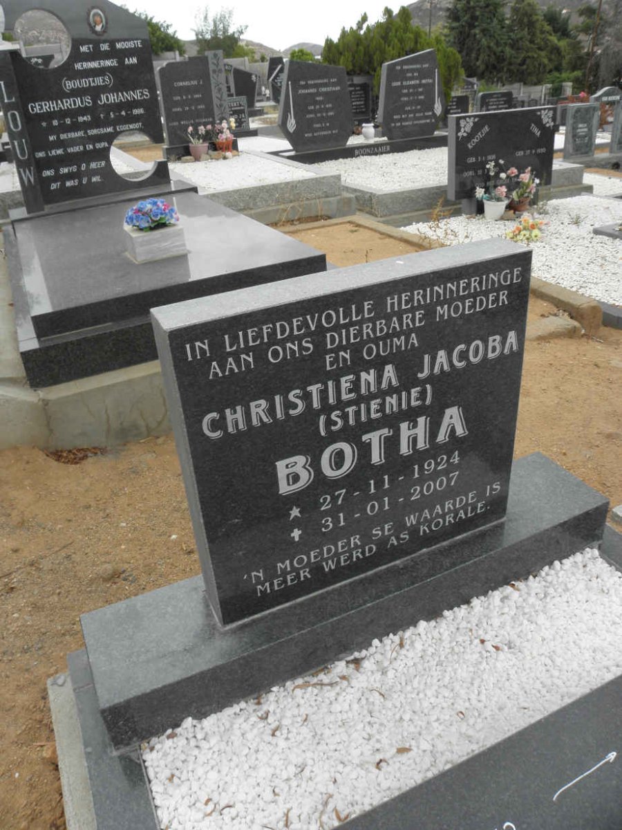 BOTHA Christiena Jacoba 1924-2007