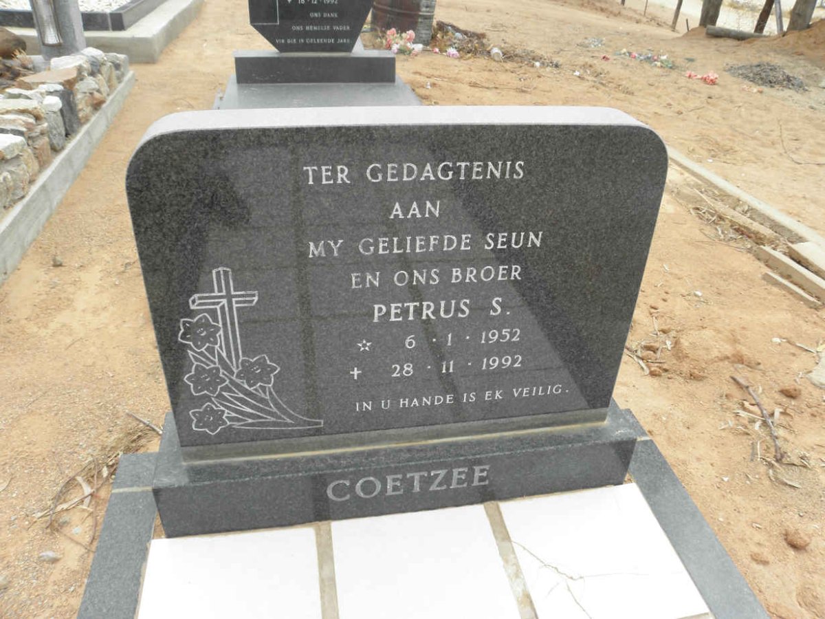 COETZEE Petrus S. 1952-1992