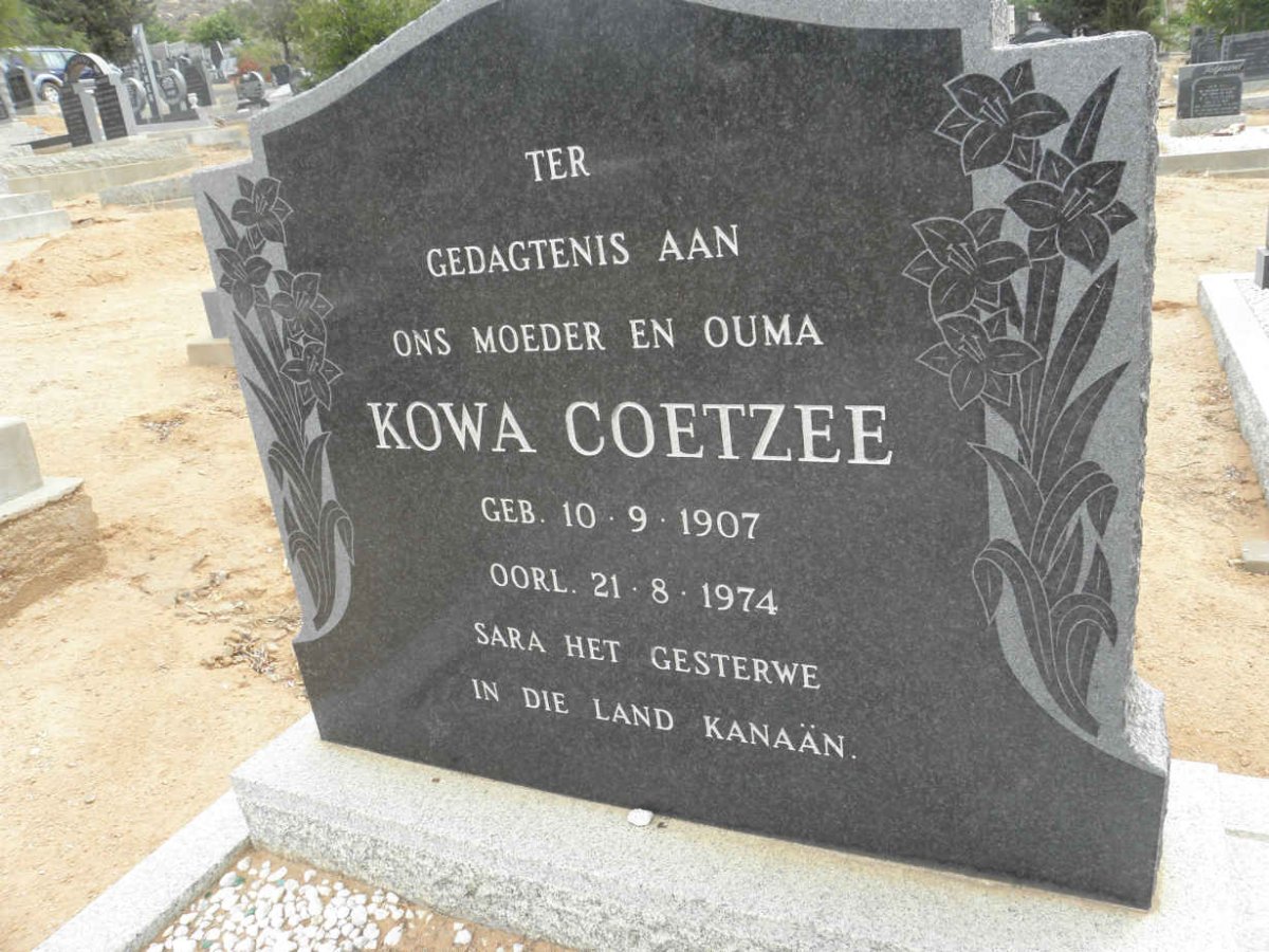 COETZEE Kowa 1907-1974
