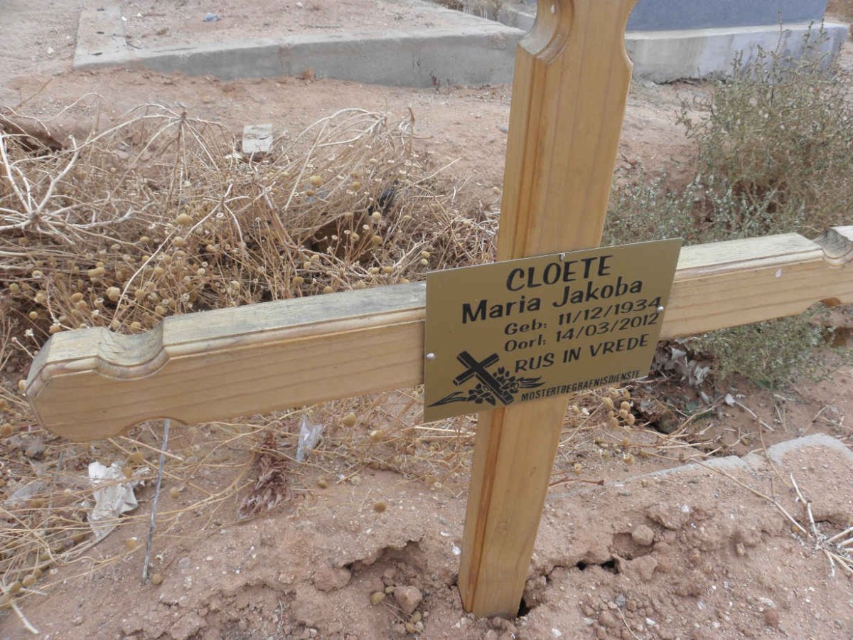 CLOETE Maria Jakoba 1934-2012