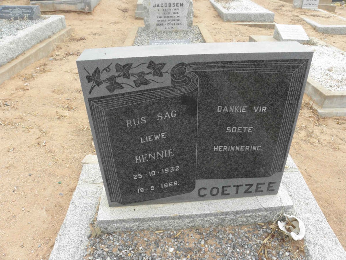 COETZEE Hennie 1932-1969