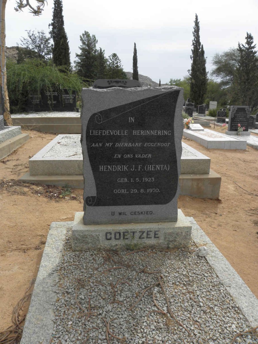 COETZEE Hendrik J.F. 1923-1970