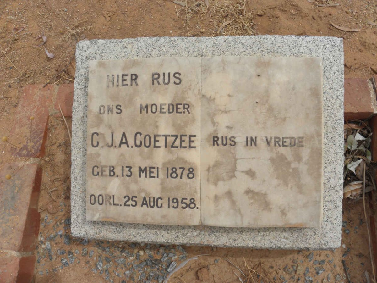 COETZEE C.J.A. 1878-1958