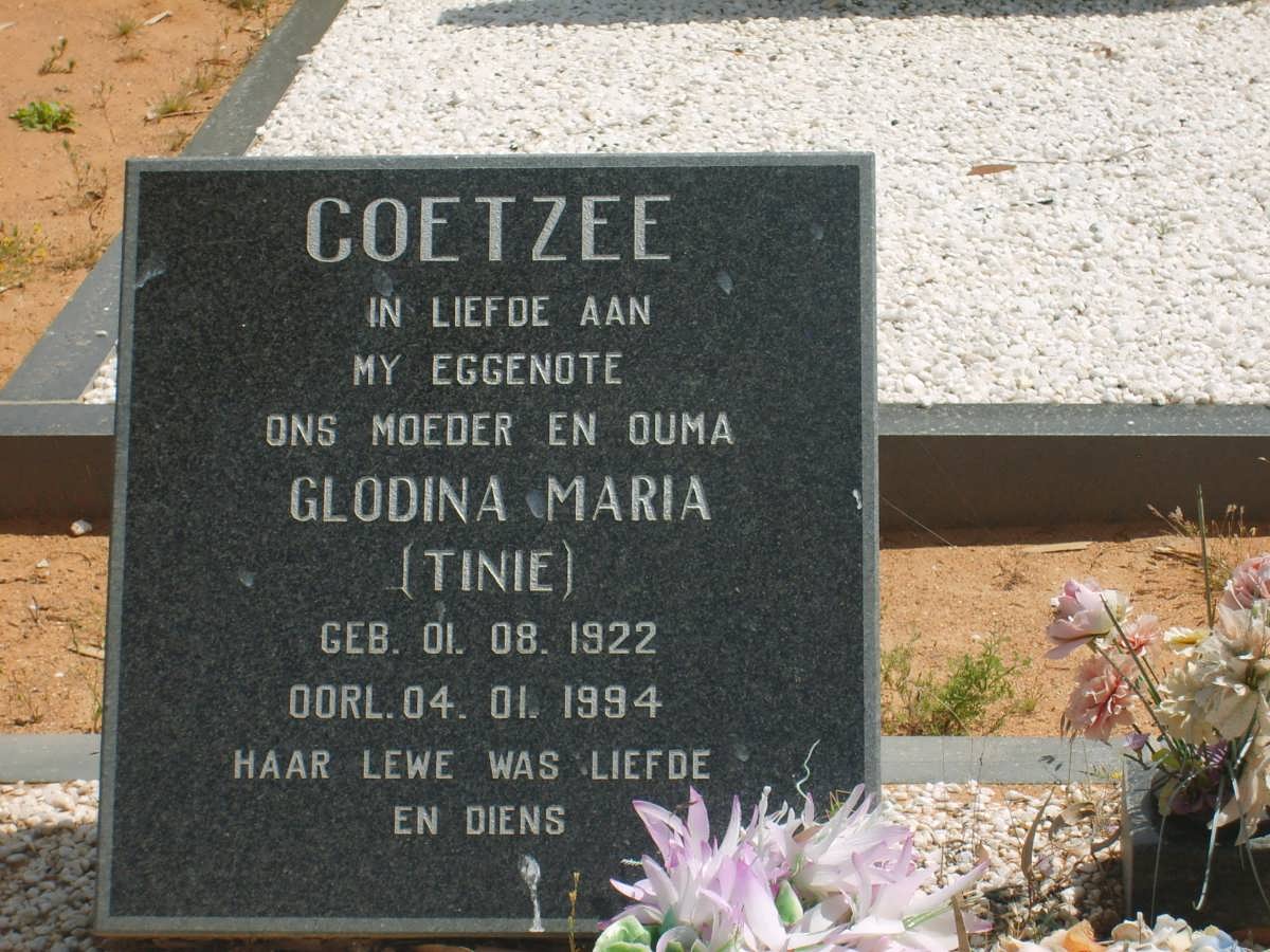 COETZEE Glodina Maria 1922-1994