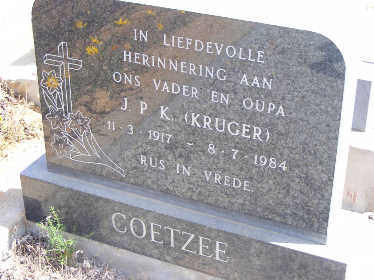 COETZEE J.P.K. 1917-1984