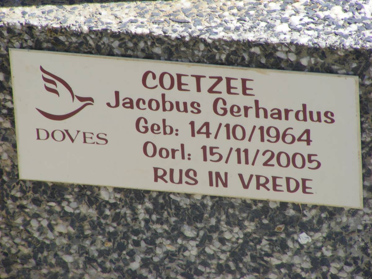 COETZEE Johannes Gerhardus 1964-2005
