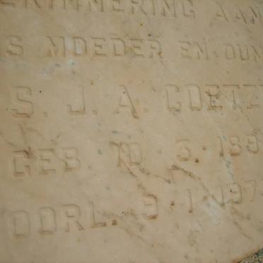 COETZEE M.S.J.A. 1891-1979