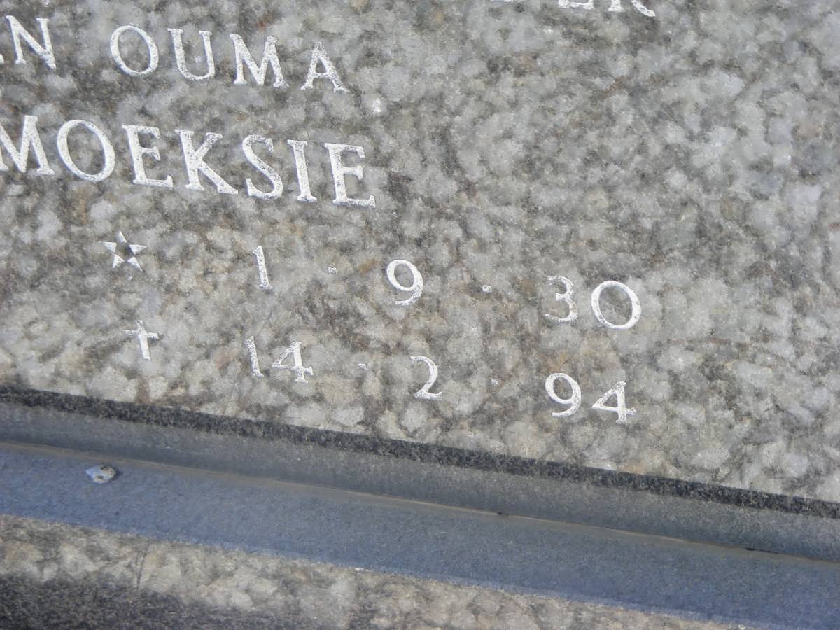 COETZEE Moeksie 1930-1994